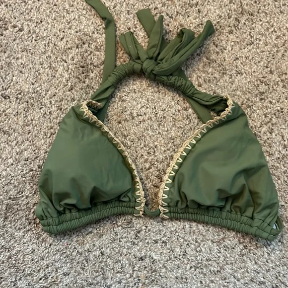 Army Green Bikini Top - Picture 1 of 3